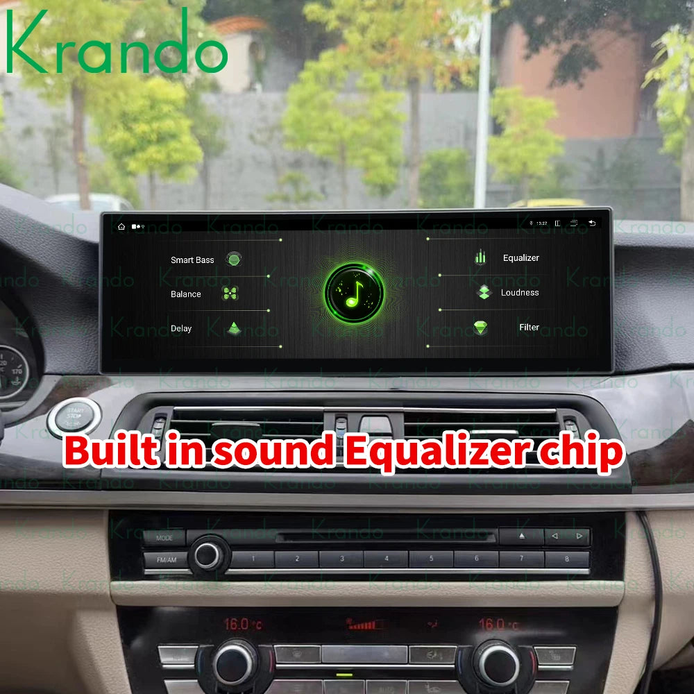 Krando 14.9 Inch car radio gps stereo For BMW 5 Series F10 F11 F18 2011 - 2017 Multimedia Player Navigation autoradio headunit touch screen system carplay android auto 4g sim