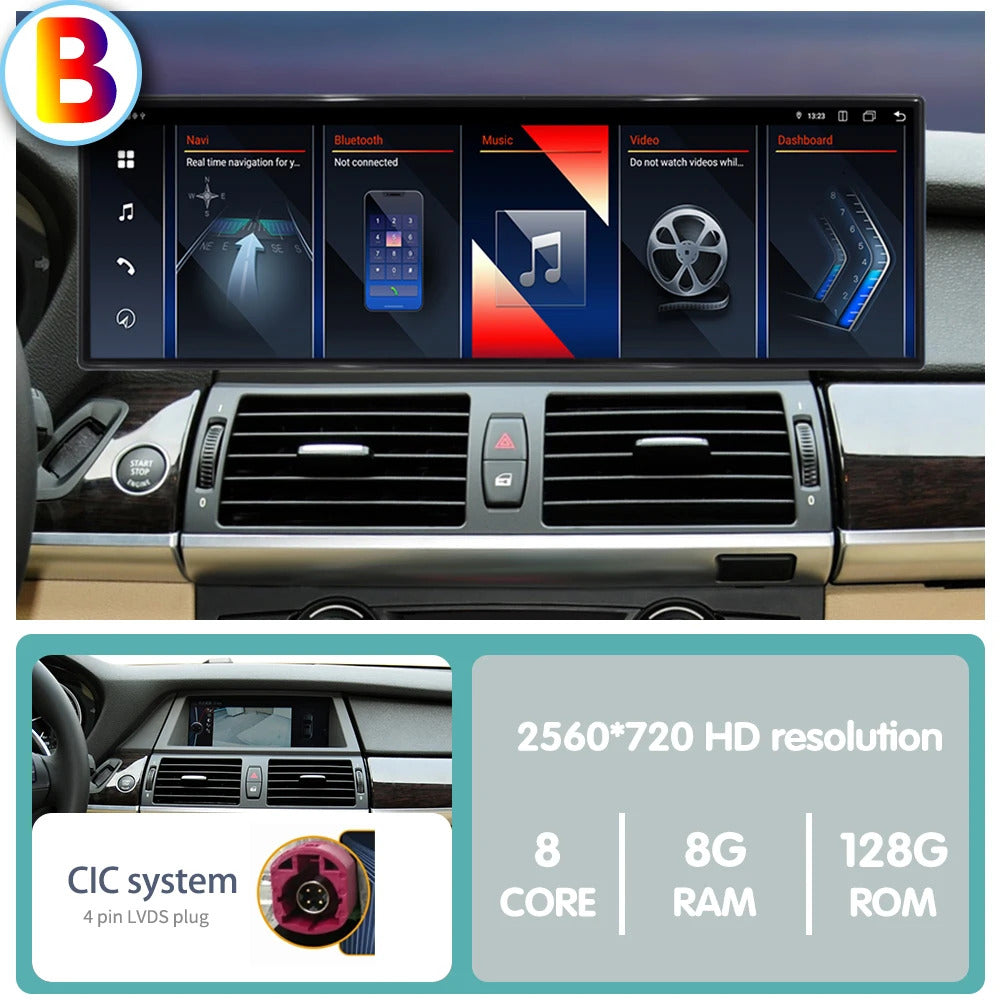 Krando 14.9'' Car Multimedia 4G autoradio Carplay Car Radio for BMW X5 X6 E70 E71 2007 - 2009 Navigation GPS Stereo Screen LHD