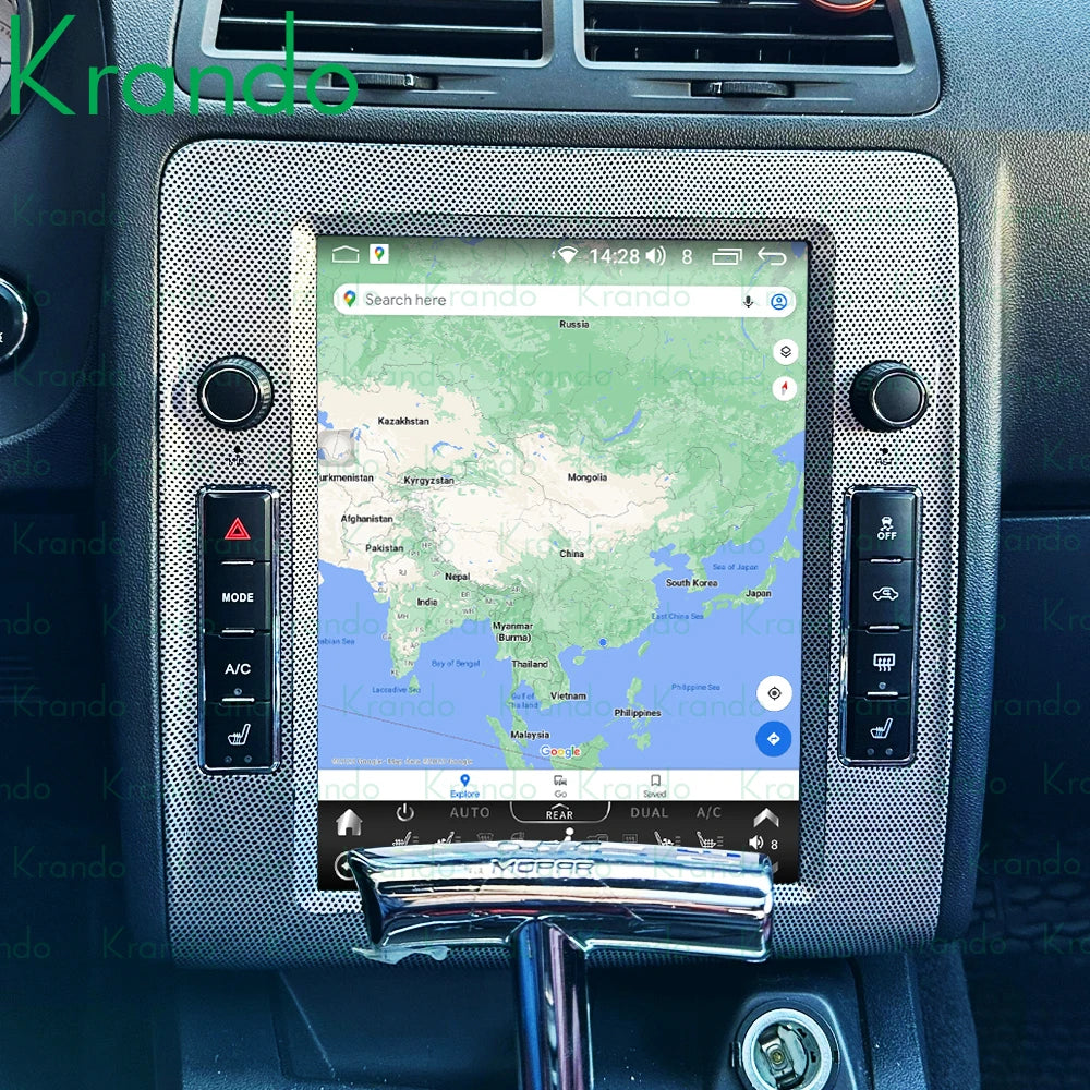 Krando Android 10.4" Verticial screen Car Radio gps touch screen For Dodge Challeger 2008-2014 stereo navigation multimedia system carplay android auto