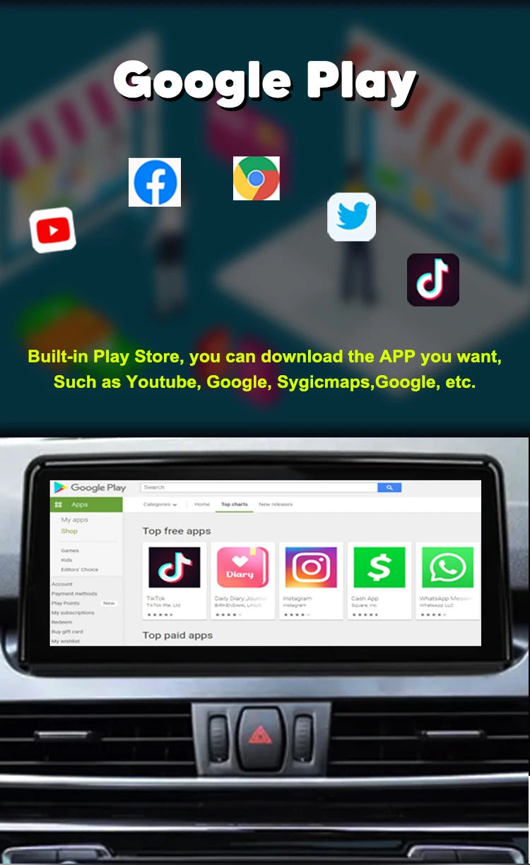 Krando 8.8'' Carplay Navigation Carplay HD Car Radio For BMW 2 Series F45 MPV DVD Video Player Stereo Auto GPS Navigation