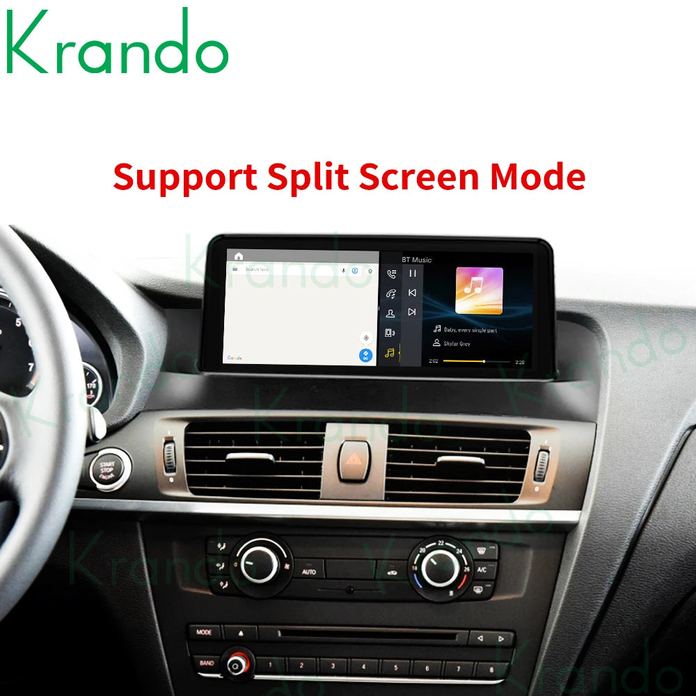 Krando 10.25" Android Car Radio GPS For BMW X3 F25 X4 F26 2011 2012 2013 head unit stereo navigation multimedia carplay android auto 4g sim card