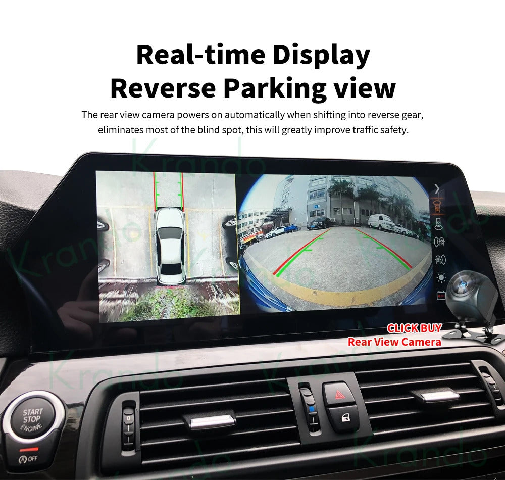Krando 12.3 Inch Car Radio Android For BMW BMW 5 Series F10/F11 2011-2012 Multimedia Player GPS Navigation CarPlay Screen Head