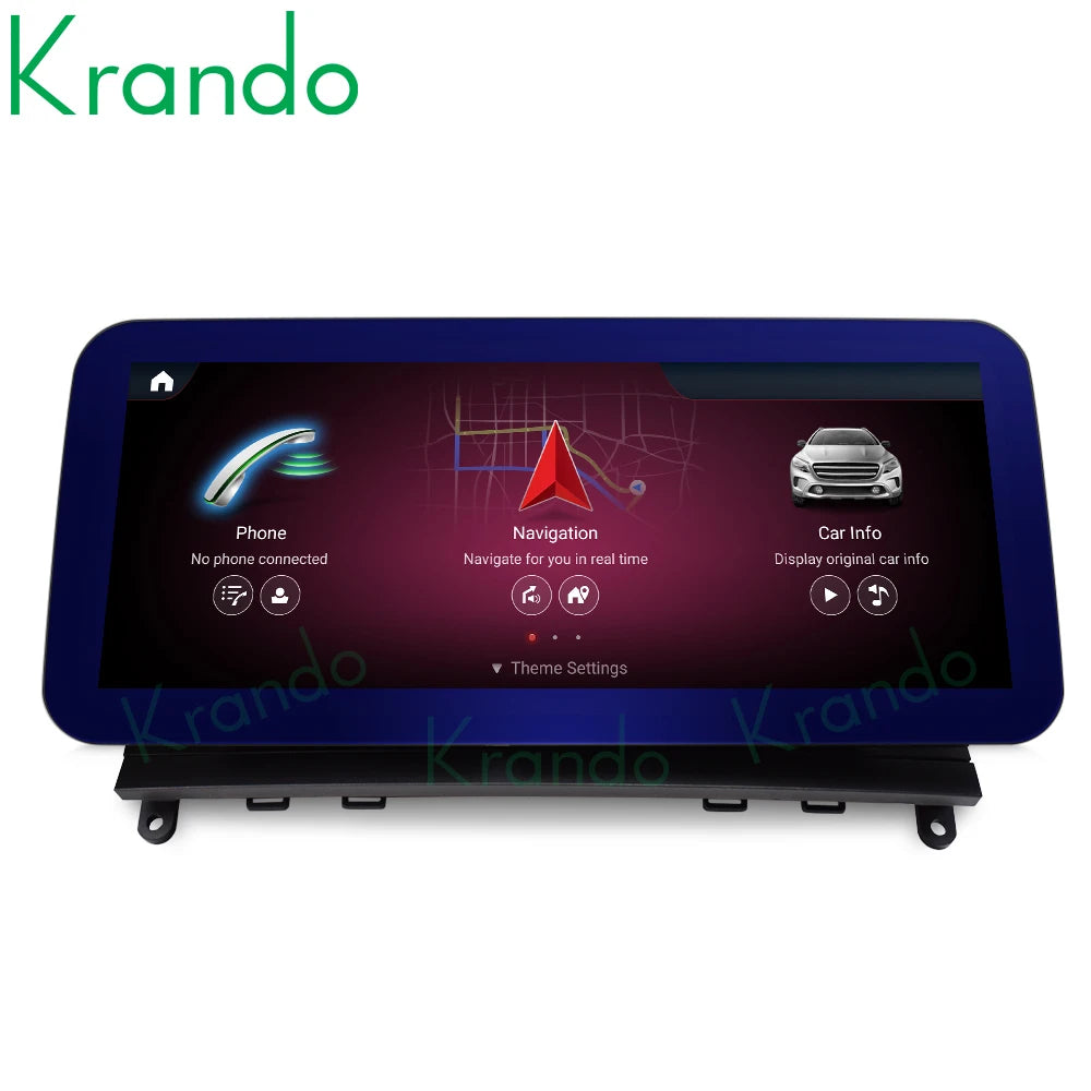 Krando Android 12.3'' car head unit For Mercedes Benz C W204 W205 GLC-X25 V W446 2008 - 2018 radio gps navigation multimedia system autoradio carplay android auto 4g sim card