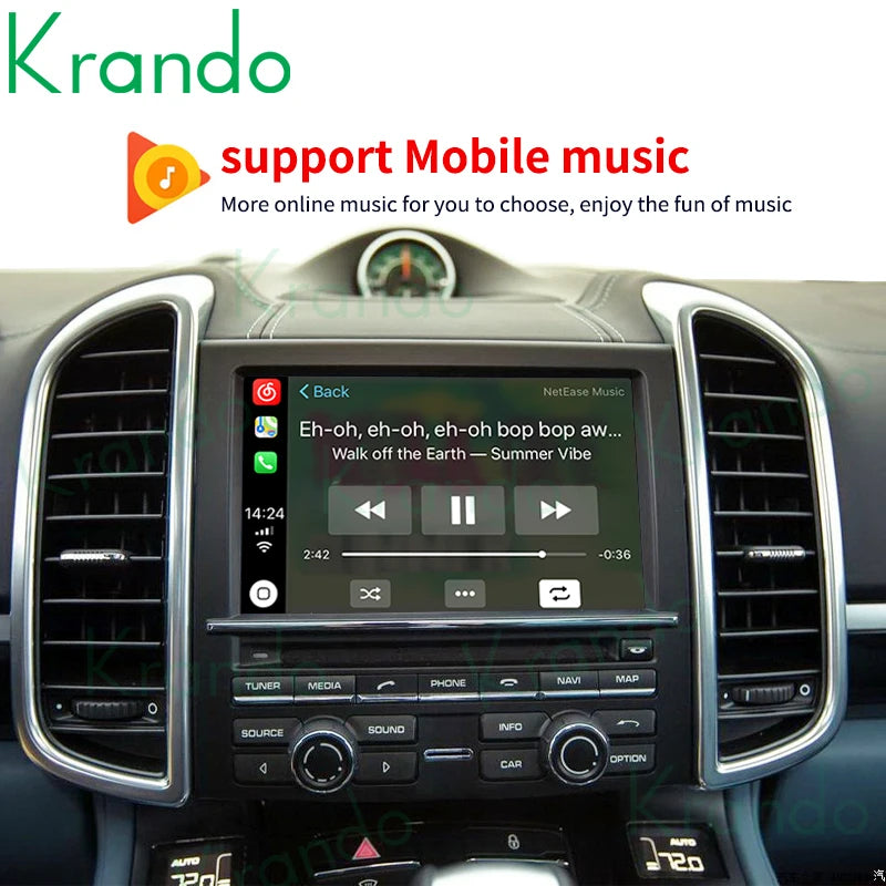 Krando Wireless Apple CarPlay Android Auto Interface module Box For Porsche Cayenne panamera macan 911 957 955 958 PCM 3.1 4.0 Siri Control BT camera active