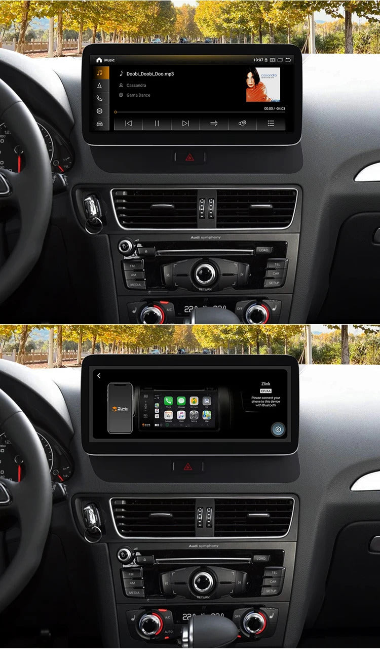 Krando 10.25 Inch Auto GPS Navigation Car Radio For AUDI Q5 2009-2017 Multimedia Player GPS Navigation CarPlay HD Touch