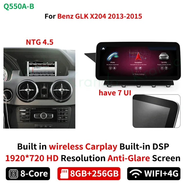 Krando 10.25'' car radio gps For Mercedes Benz GLK X204 2008 - 2015 android head unit stereo navigation multimedia system carplay android auto