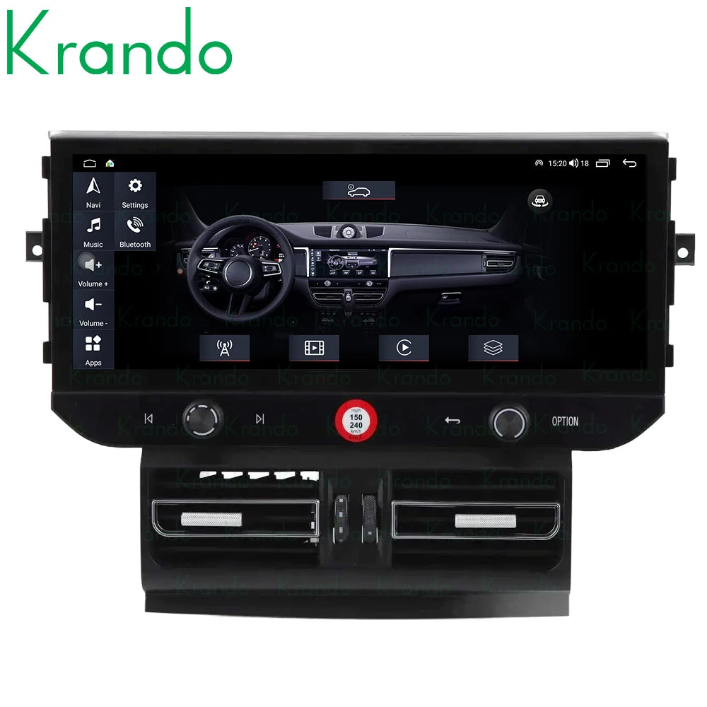 Krando 12.3'' Car Radio GPS For Porsche Macan 2012 - 2016 Android head unit navigation stereo multimedia system carplay android auto 4g sim card