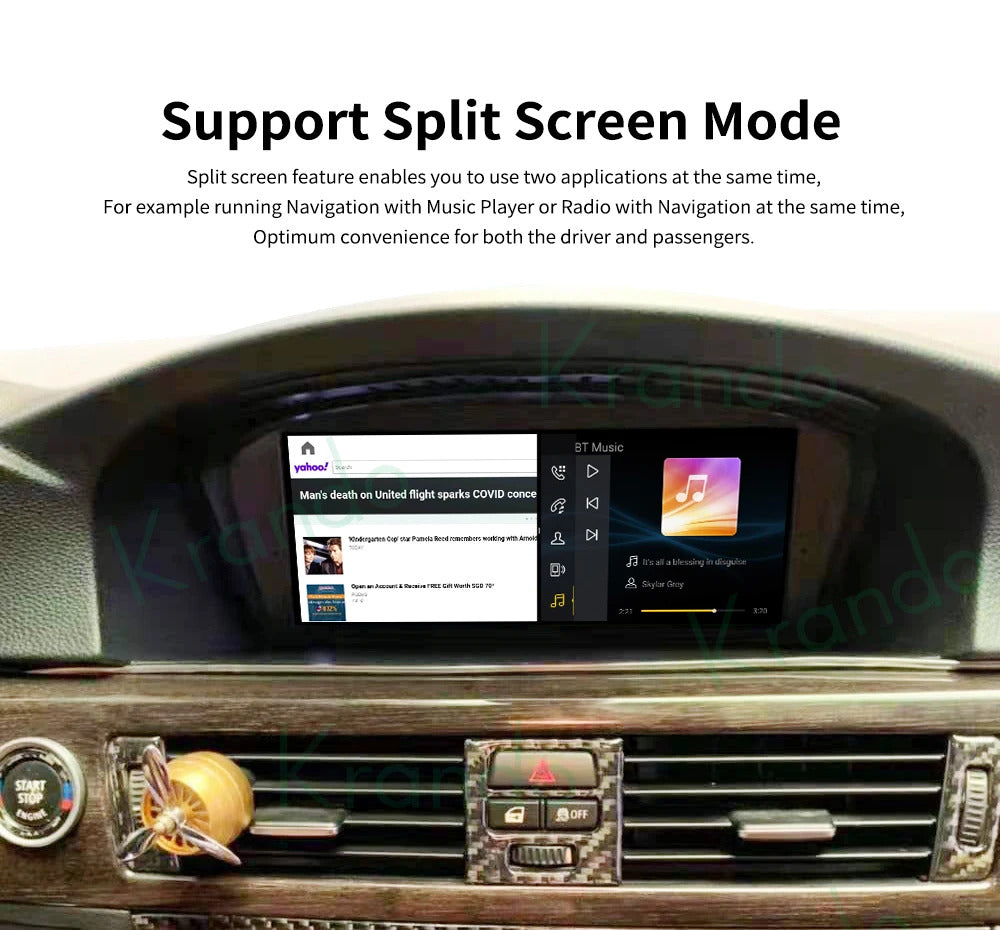 Krando 14.9 Inch Car Radio Android For BMW 3 Series E90 2005-2012 Stereo Multimedia Player GPS Navigation CarPlay Screen Head