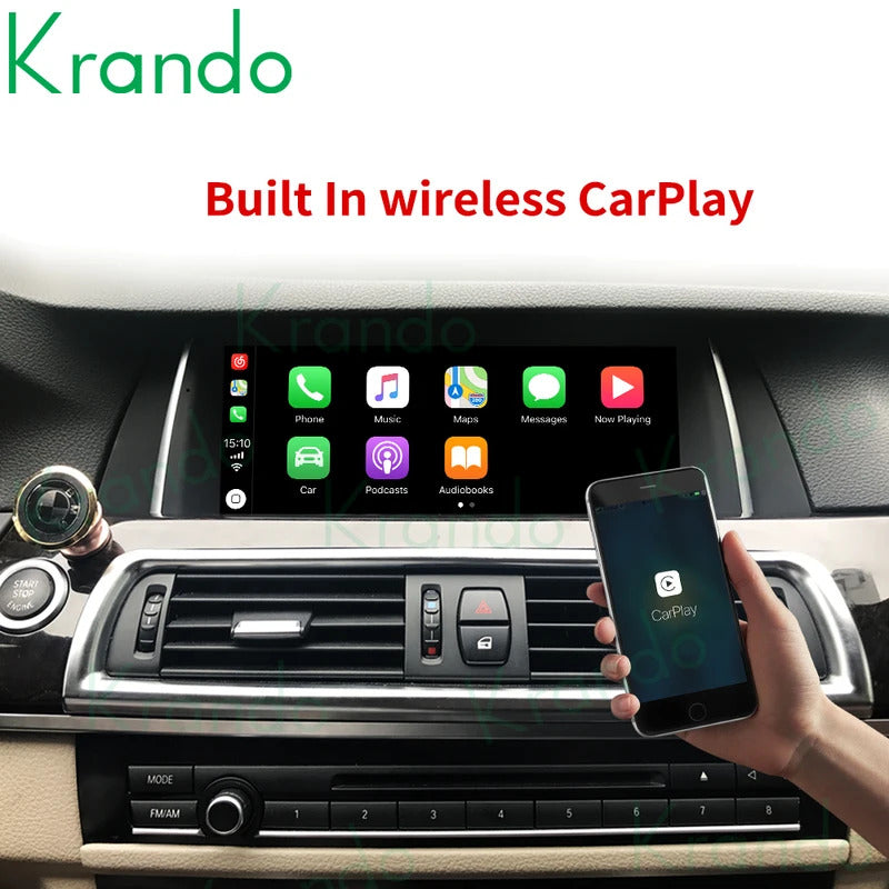 Krando 10.25 Car Carplay Android 4G  For BMW 5 Series F10/F11 2011-2012 Stereo Multimedia Player GPS Navigation CarPlay HD Touch