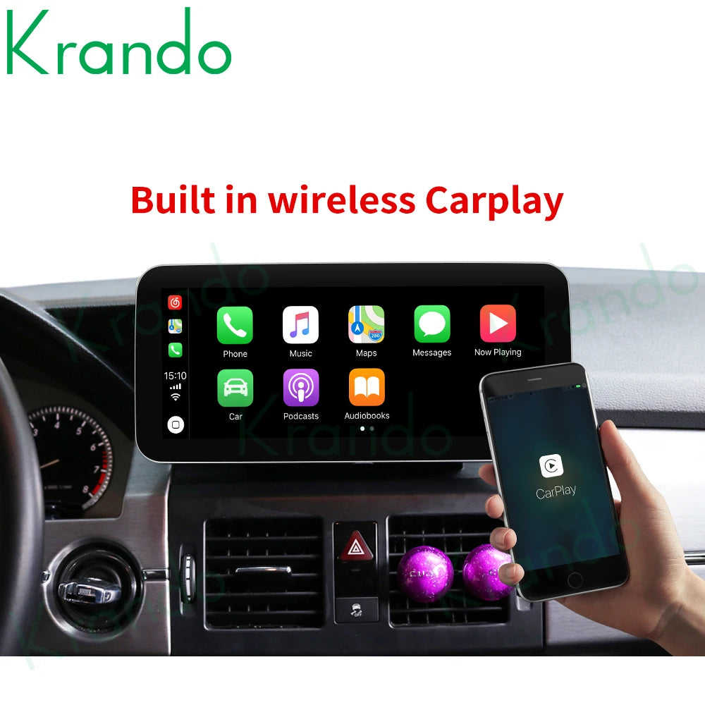 Krando 10.25'' car radio gps For Mercedes Benz GLK X204 2008 - 2015 android head unit stereo navigation multimedia system carplay android auto