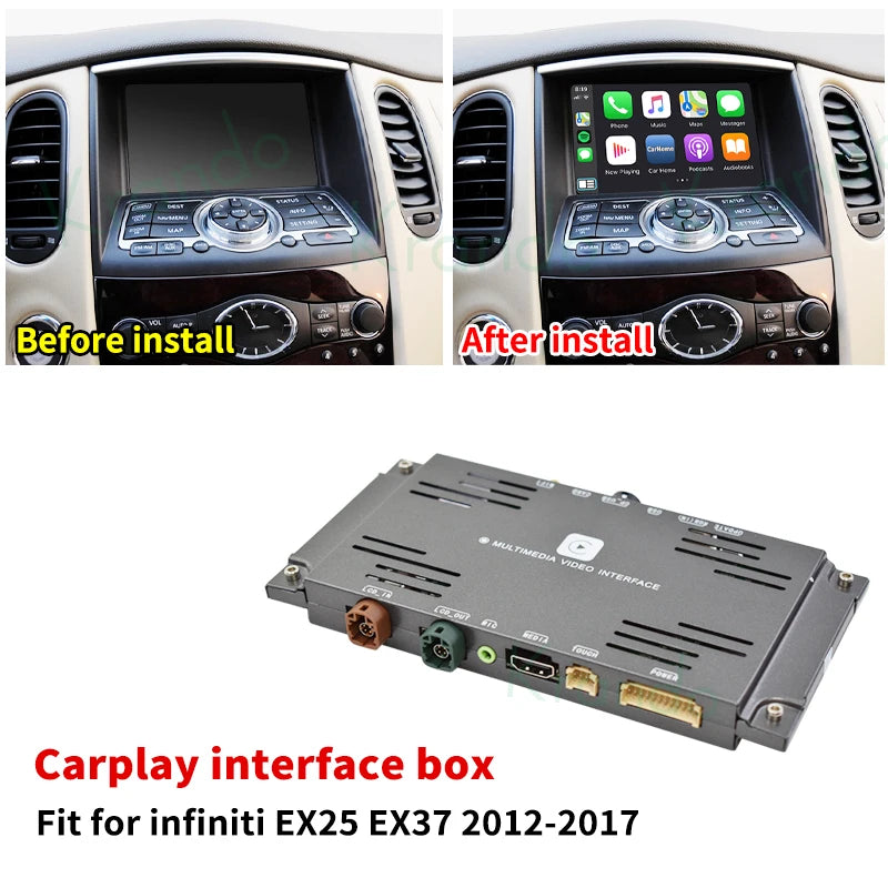 Krando Wireless Android Auto Apple CarPlay Interface module For Infiniti M37 M25 M35 M56 Q70 G25 G37 Q40 QX50 EX25 EX37 QX60 G35 rear camera upgrade box