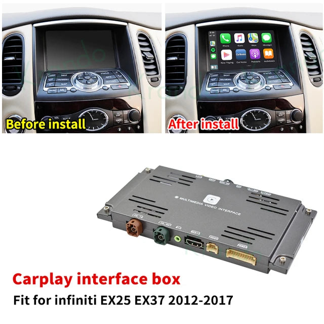 Krando Wireless Android Auto Apple CarPlay Interface module For Infiniti M37 M25 M35 M56 Q70 G25 G37 Q40 QX50 EX25 EX37 QX60 G35 rear camera upgrade box