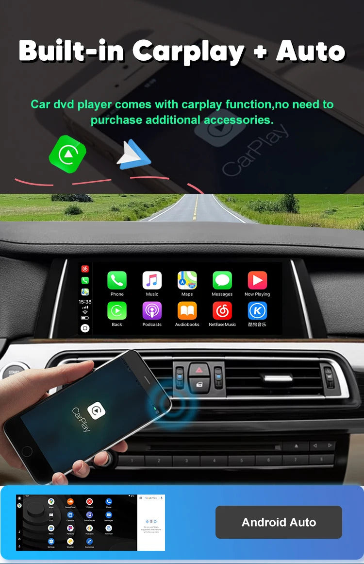 Krando 10.25'' Carplay Car Radio Android For BMW 7 Series F01 F02 2009-2015 Car Multimedia GPS 4G autoradio