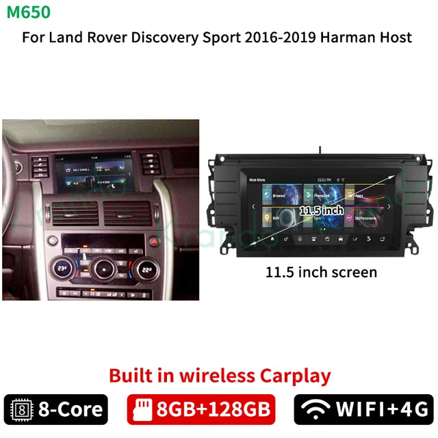 Krando 11.5" Android Car radio gps stereo For Land Rover Discovery Sport 2012 - 2019 head unit navigation multimedia system carplay android auto