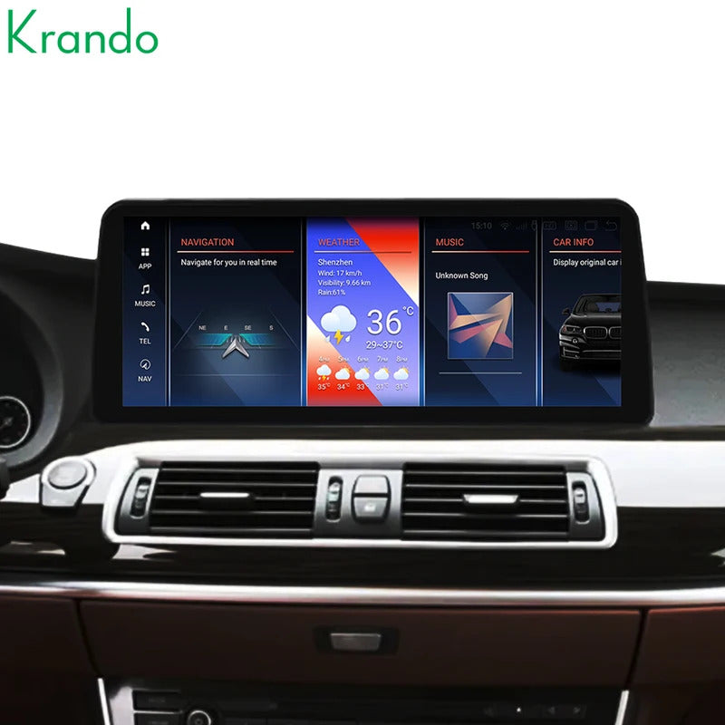Krando 12.3'' Android  Car Radio For BMW 5 Series F07 GT 2011-2018 Car Multimedia GPS 4G autoradio Player Stereo