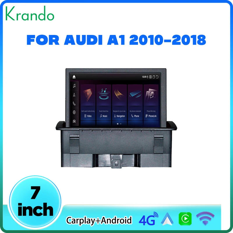 Krando 7 Inch  Auto NBT System For AUDI A1 2010-2018 Stereo Multimedia Player GPS Navigation CarPlay