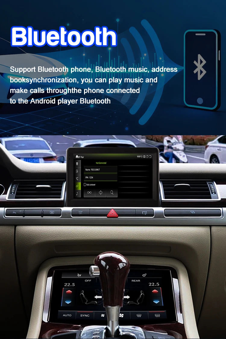 Krando 7'' Car Radio Auto GPS Carplay Android For AUDI A8 2003-2009 Car Multimedia GPS 4G autoradio