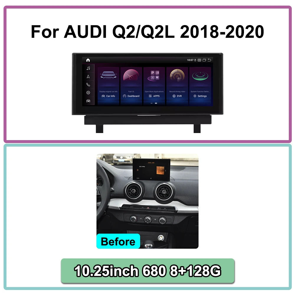 Krando 10.25 Inch DVD Auto NBT System For AUDI Q2/Q2L 2018-2020 SNavigation CarPlay HD Touch Screen Head