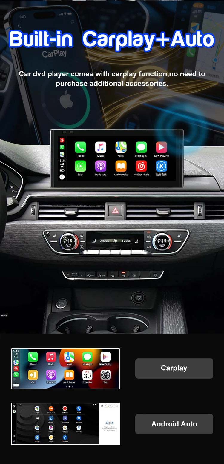 Krando 10.25 Inch Auto NBT System For AUDI A4/A4L/A5 2017-2020 Multimedia Player GPS Navigation CarPlay HD Touch Screen Head