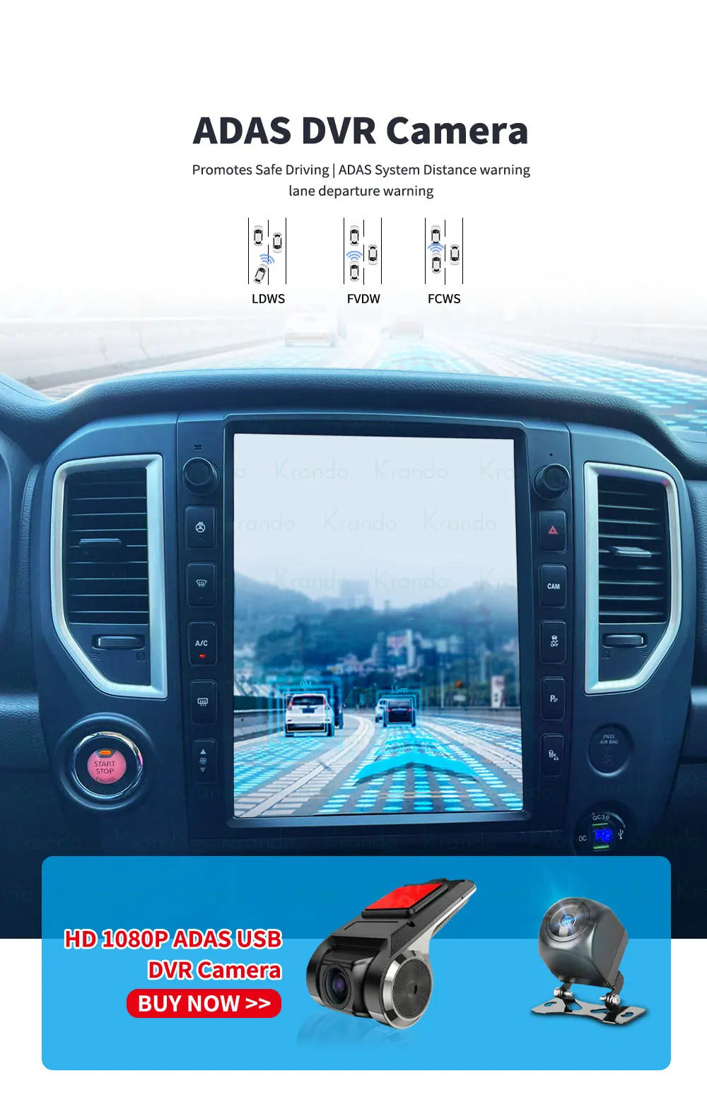 Krando 13''Telsa Auto Car Radio Android Carplay For Nissan Titan (XD) 2016-2019 Car Multimedia GPS 4G autoradio GPS Navigation