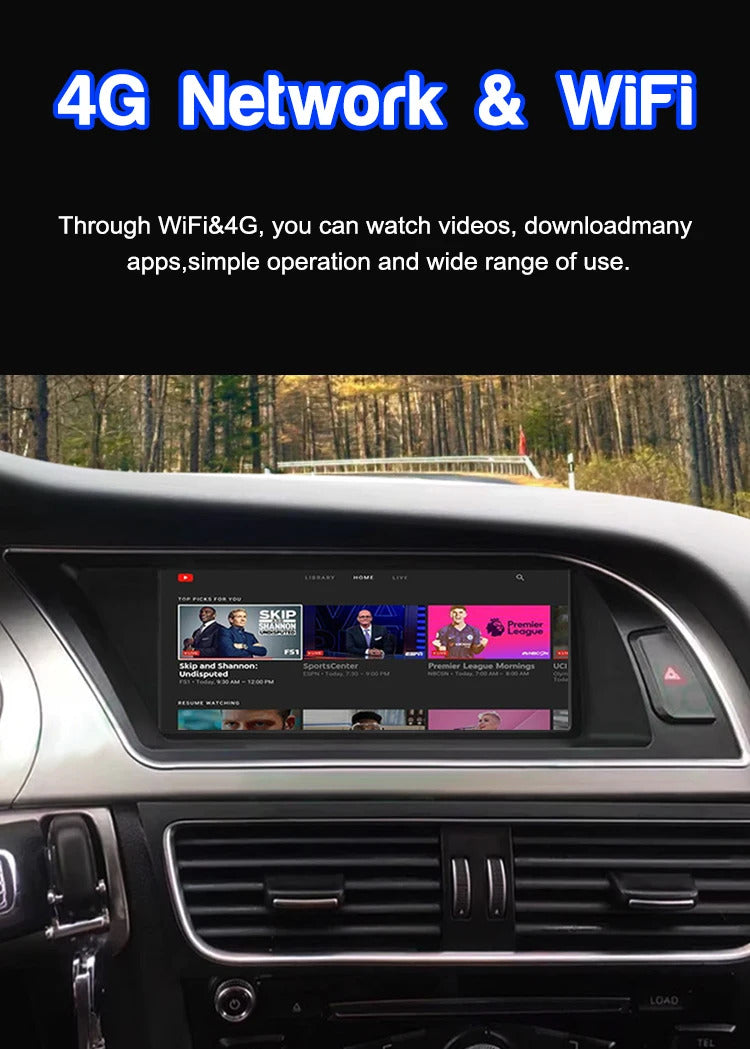 Krando 8.8 Inch Navigation Car Radio Android Auto NBT For AUDI A4/A4L/A5 2013-2016 Carplay 4g Wireless Touch Screen Head Unit