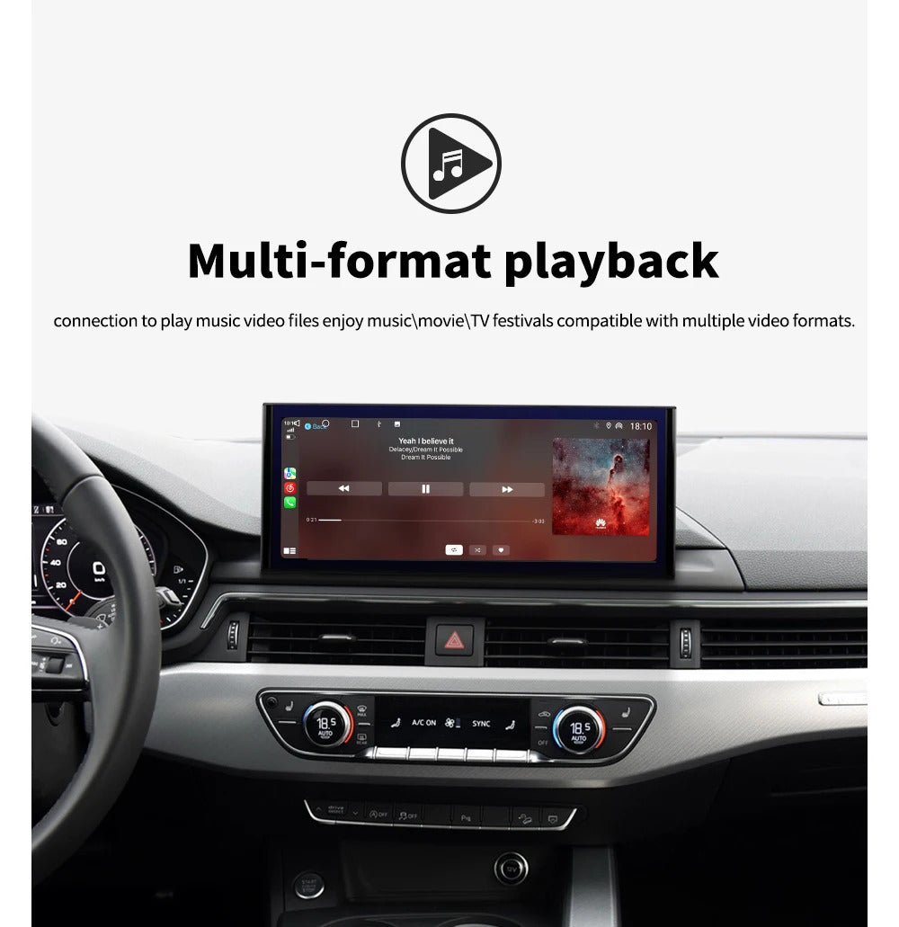 Krando 12.3 Inch Auto GPS Navigation Car Radio For AUDI A4/A4L/A5 2017-2020 Multimedia Player GPS Navigation CarPlay HD Touch