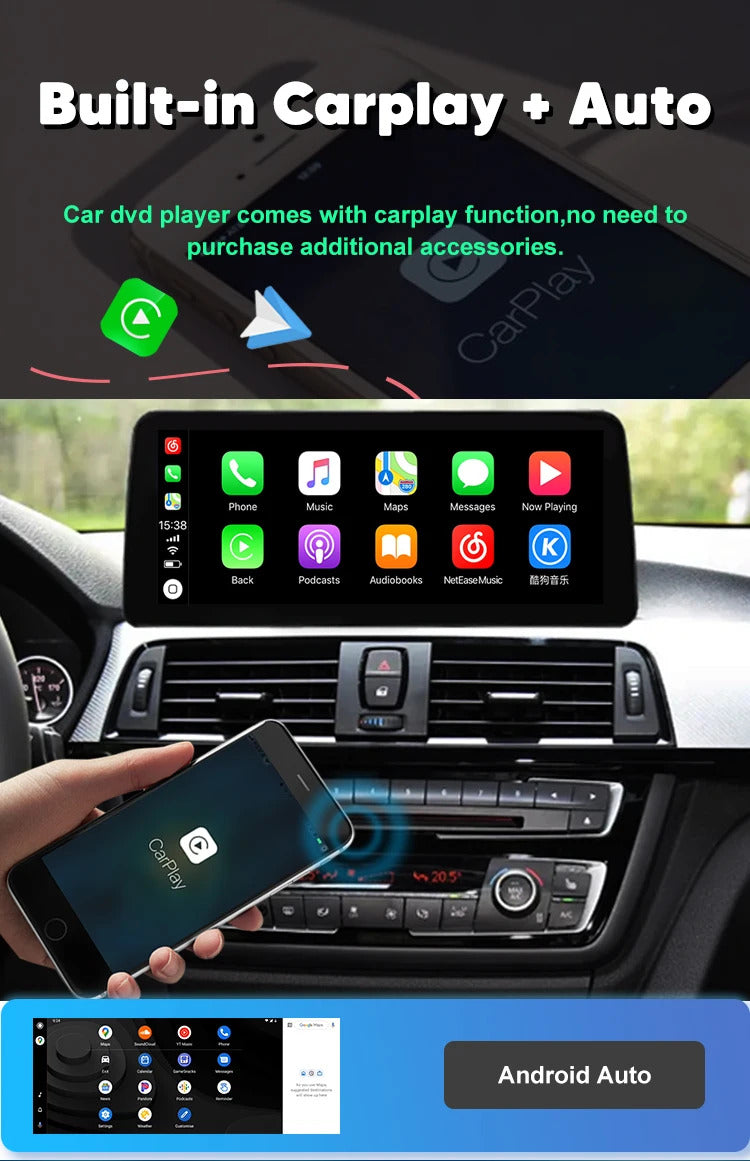 Krando 12.3'' Carplay Navigation Carplay HD Car Radio For BMW 2 Series F22/F45 MPV DVD Video Player Stereo Auto GPS Navigation