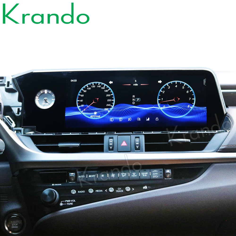 Krando 12.3" Android Car Radio gps For Lexus ES250 ES300 ES350 2019 2020 2021 navigation head unit multimedia system