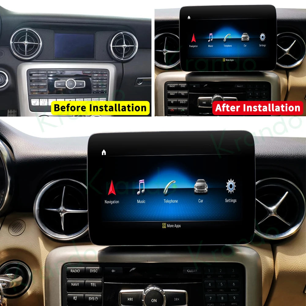 Krando 8.4" Android Car Radio gps stereo For Mercedes Benz SLK 2011 - 2018 NTG 4.5 5.0 Head Unit multimedia navigation system wireless carplay android auto 4g sim