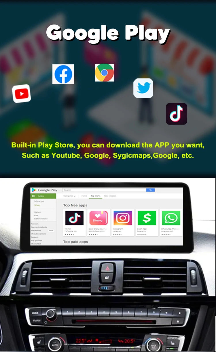 Krando 12.3'' Android GPS Navigation Auto Car Radio For BMW 3/4 Series F30/F31/F32/F33/F34/F35/F36 Stereo Auto GPS Navigation