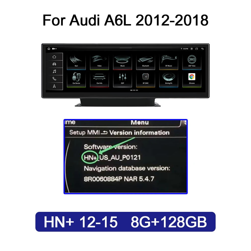 Krando 14.9 Inch Auto NBT System For AUDI A6/A6L/A7 2012 Stereo Multimedia Player GPS Navigation CarPlay HD Touch Screen Head