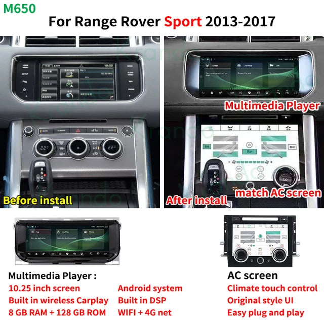 Krando 10.25'' Android 13 Car Radio gps For Land Rover Range Rover Vogue Sport 2012-2019 Navigation Multimedia system carplay android auto playstore