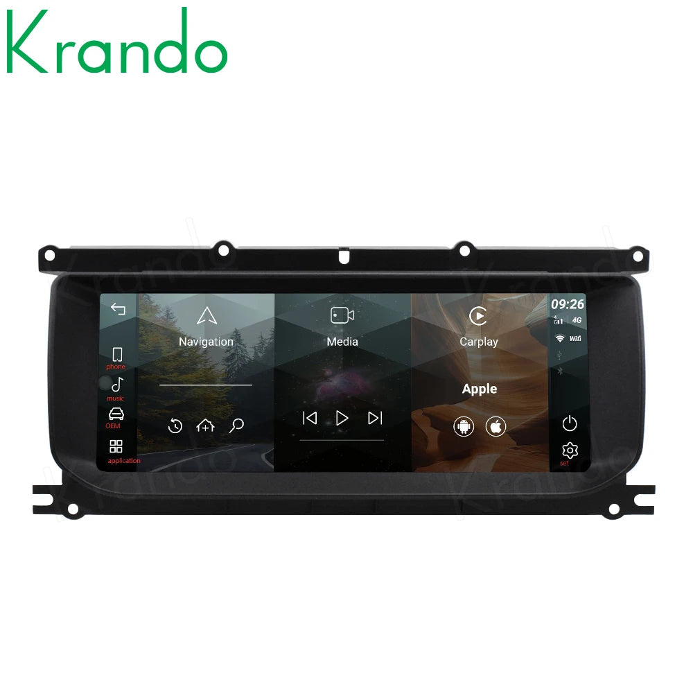 Krando 10.25" Android Car Radio GPS stereo For Land Rover Range Rover Evoque LRX L538 2012 - 2019 navigation multimedia system Harman Bosch AC Screen Wireless Carplay