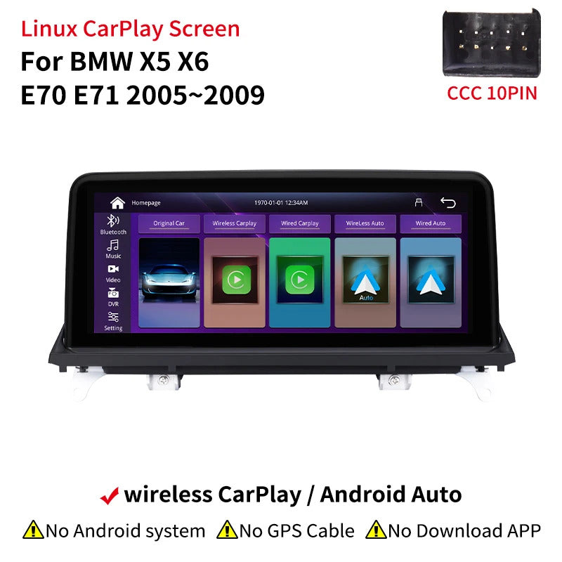 Krando 10.25 Inch Car Radio Android Auto NBT For BMW X5 E70/X6 E71 2007-2014 Multimedia Player GPS Navigation CarPlay HD Touch