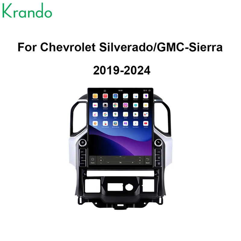 Krando 16.2 Inch DVD Auto Carplay Android Auto Radio For Chevrolet Silverado/GMC-Sierra 2019-2024 CarPlay HD Touch Screen Head