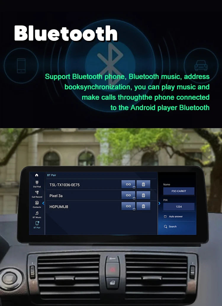 Krando 12.3 Inch Car Radio Carplay For BMW 1 seires E87/E81/E88 Stereo Multimedia Player GPS Navigation CarPlay HD Touch