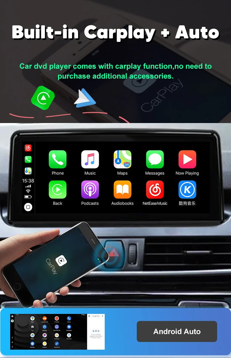 Krando 8.8'' Carplay Navigation Carplay HD Car Radio For BMW 2 Series F45 MPV DVD Video Player Stereo Auto GPS Navigation