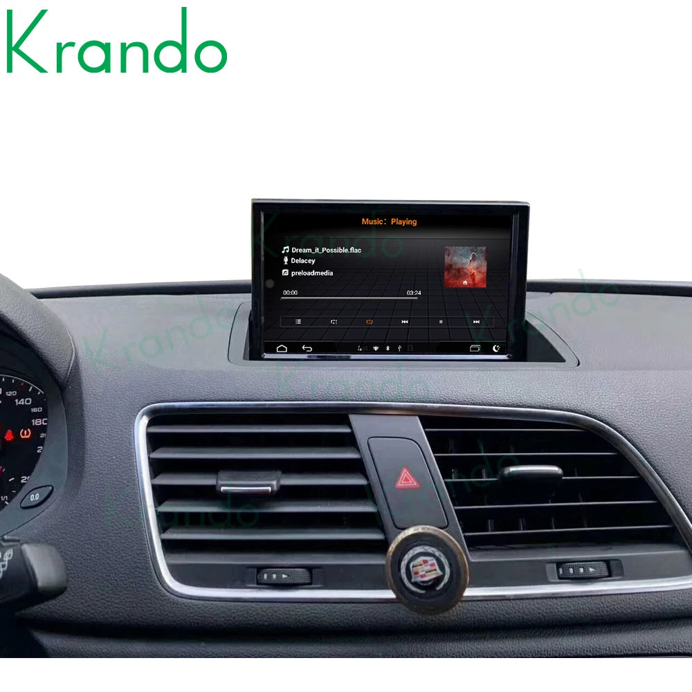 Krando 8'' Android 13  Stereo Navigation GPS Car Radio For Audi Q3 2011 - 2017 Wireless Carplay Multimedia Flip Touch Screen