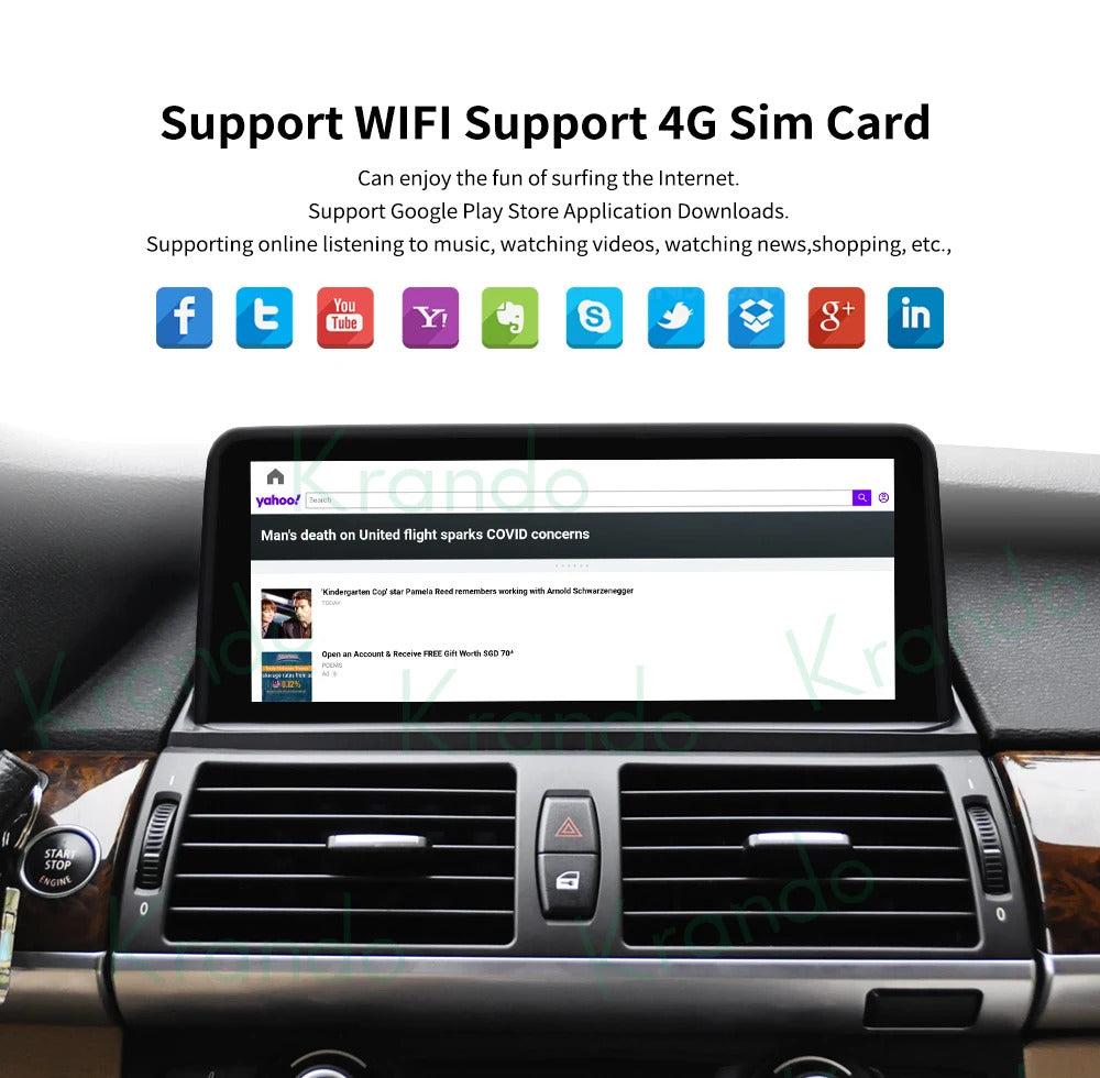 Krando 10.25''  Android Navigation Head Unit Wireless For BMW E53 X5 1998-2006 Player Stereo Carplay 5G