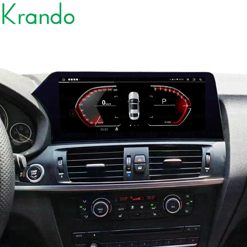 Krando 12.3 Inch Carplay Android For BMW X3 F25 X4 F26 2011-2016 Stereo Multimedia Player GPS Navigation CarPlay Screen Head