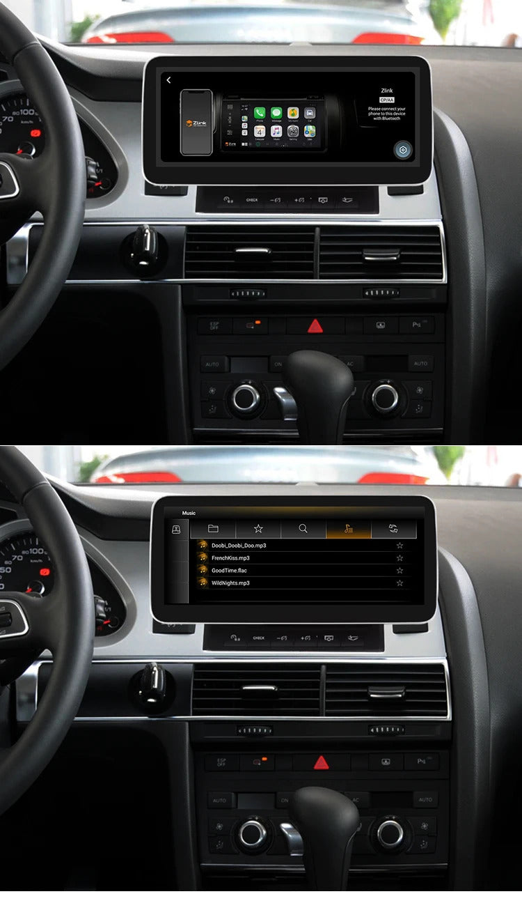 Krando 10.25 Inch DVD Auto Carplay Android Auto Radio For AUDI A6 A6L 2005-2011 CarPlay HD Touch Screen Head