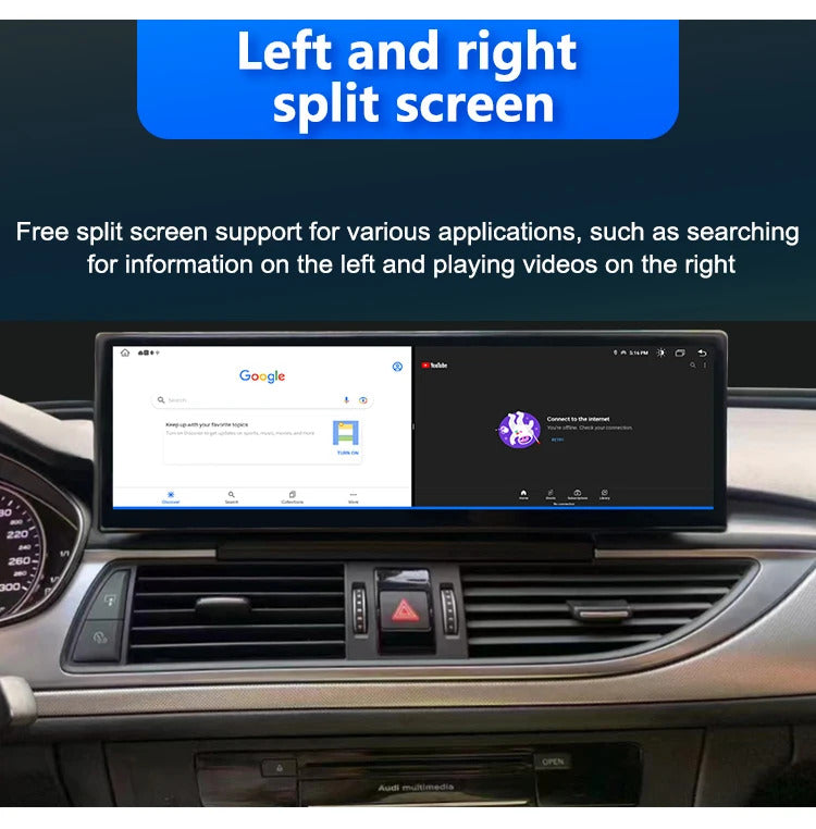 Krando 14.9 Inch Auto NBT System For AUDI A6/A6L/A7 2012 Stereo Multimedia Player GPS Navigation CarPlay HD Touch Screen Head