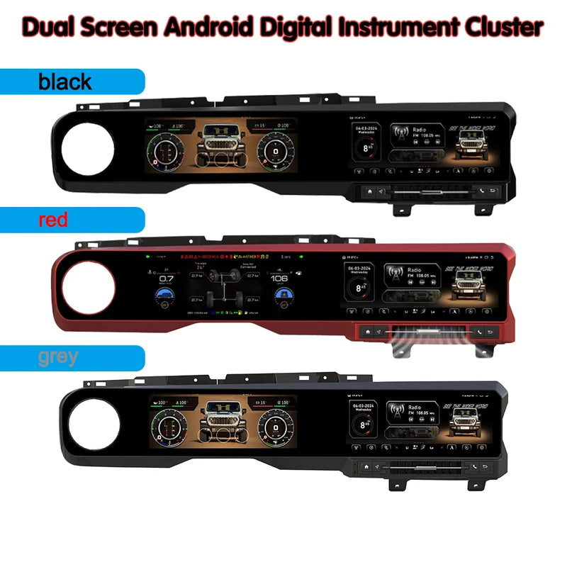 Krando 24.6 inch Digital Cluster android car radio For Jeep Wrangler 2018 - 2022 navigation mutimedia system dashboard Instrument Virtual Cockpit