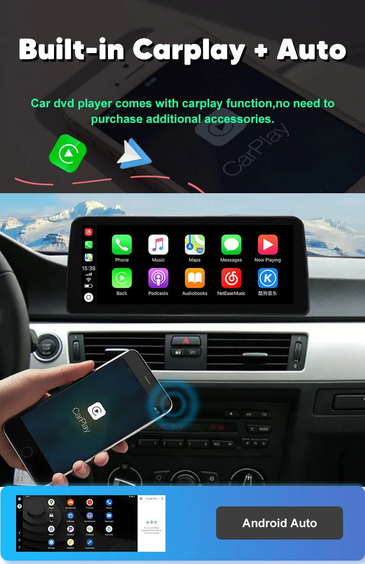 Krando 12.3'' Car Rad DVD Android For BMW 3 SeriesE90/E91/E92/E93/M3 2005-2012 Car Multimedia GPS 4G autoradio Player Stereo