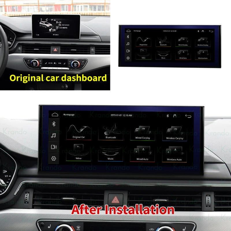 Krando 12.3 Inch Auto GPS Navigation Car Radio For AUDI A4/A4L/A5 2017-2020 Multimedia Player GPS Navigation CarPlay HD Touch