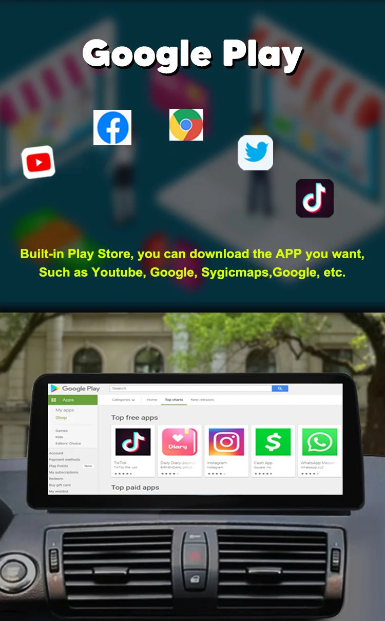 Krando 12.3 Inch Car Radio Carplay For BMW 1 seires E87/E81/E88 Stereo Multimedia Player GPS Navigation CarPlay HD Touch