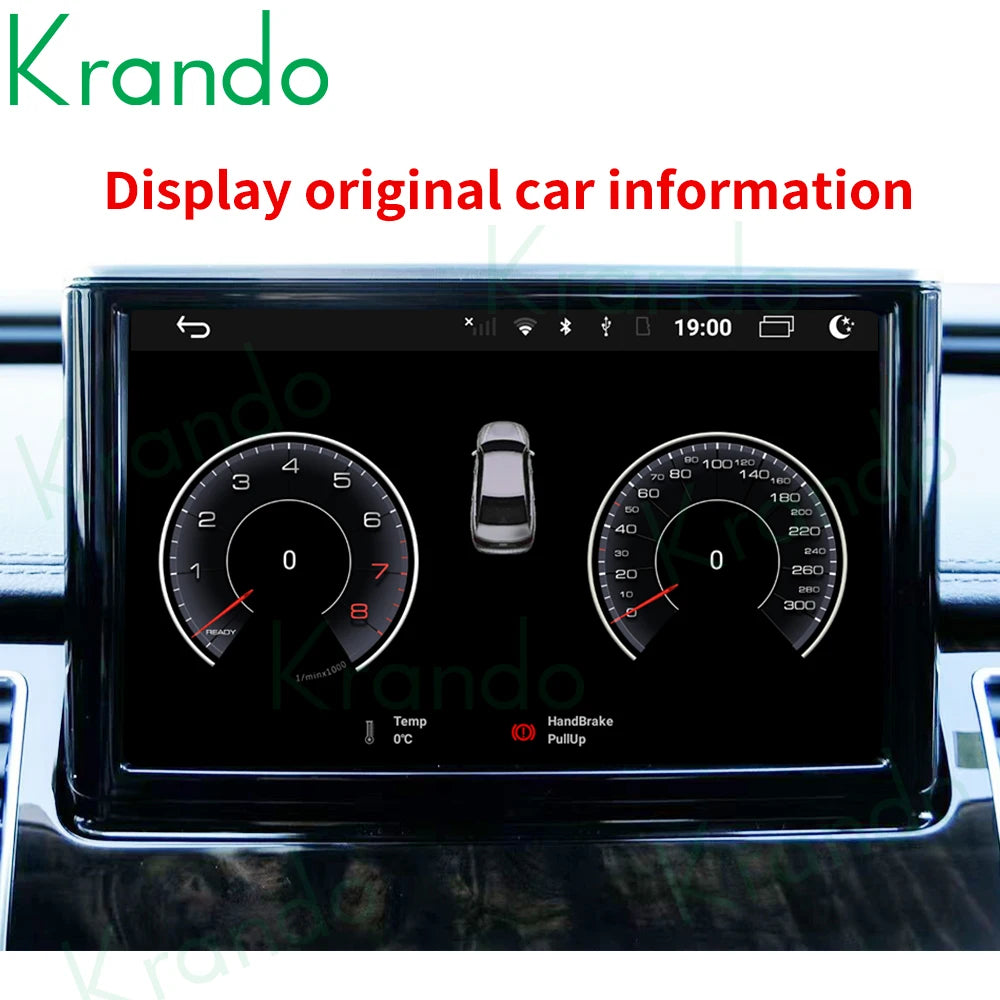 Krando 8'' Android car radio gps stereo For Audi A8 A8L D4 2012 - 2016 head unit navigation multimedia system carplay android auto 4g sim oem style