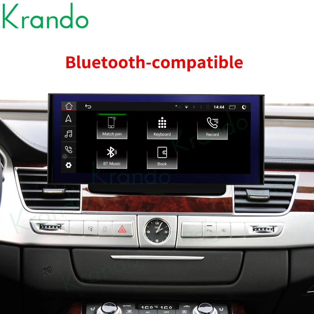 Krando 12.3'' Android car radio gps stereo For Audi A8 S8 D4 2010-2017 touch screen Navigation GPS multimedia Player system Wireless Carplay head unit