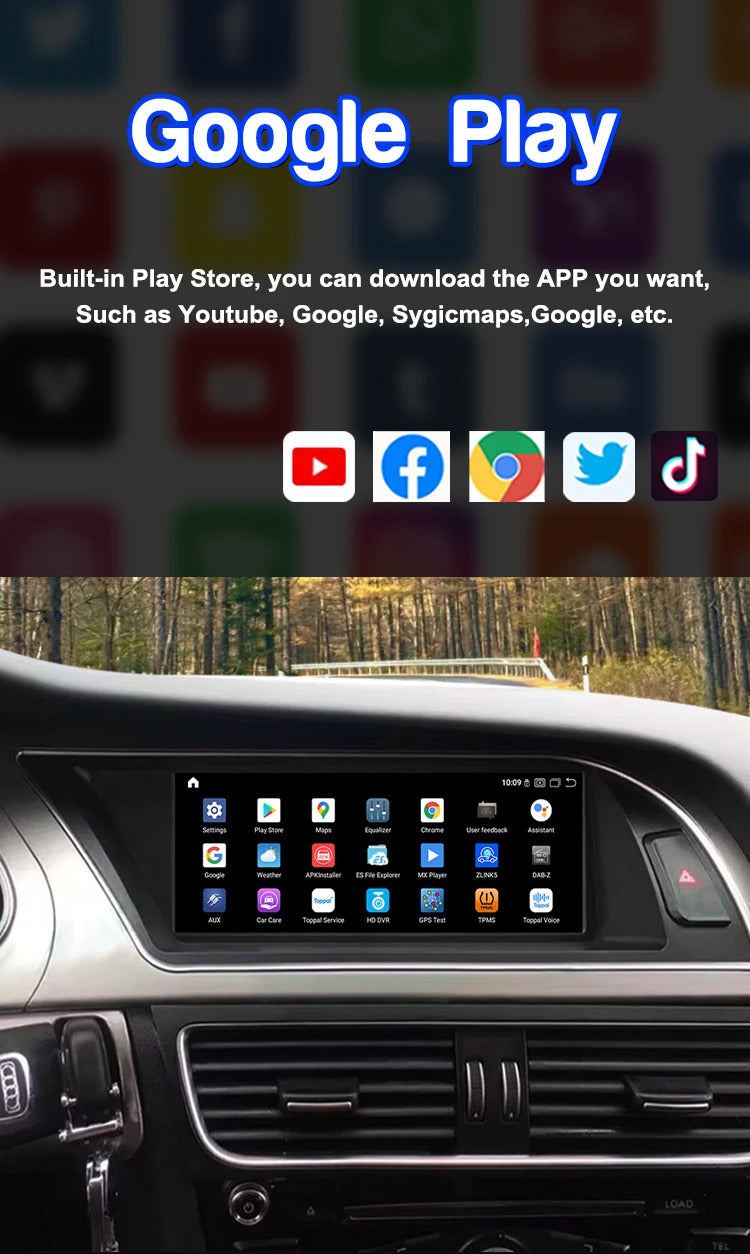 Krando 8.8 Inch Navigation Car Radio Android Auto NBT For AUDI A4/A4L/A5 2013-2016 Carplay 4g Wireless Touch Screen Head Unit