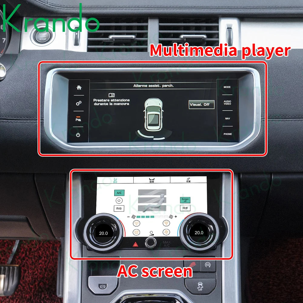 Krando 10.25" Android Car Radio GPS stereo For Land Rover Range Rover Evoque LRX L538 2012 - 2019 navigation multimedia system Harman Bosch AC Screen Wireless Carplay